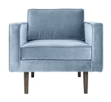 Wind Armchair - Pastel Blue Velvet