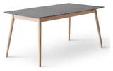 Meza Boat Dining table 165x90, Graphite laminate/Ben oak