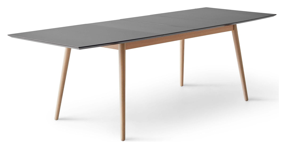 Meza Boat Dining table 165x90, Graphite laminate/Ben oak