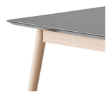 Meza Boat Dining table 165x90, Graphite laminate/Ben oak