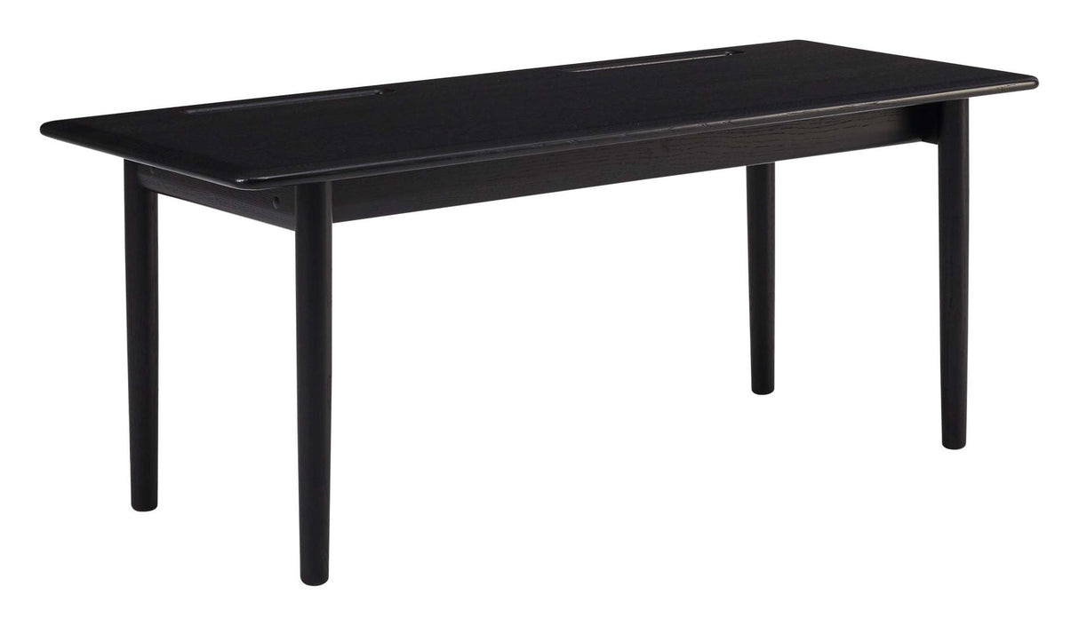 Findahl Elba Bench 115x48x46, Black lacquered oak