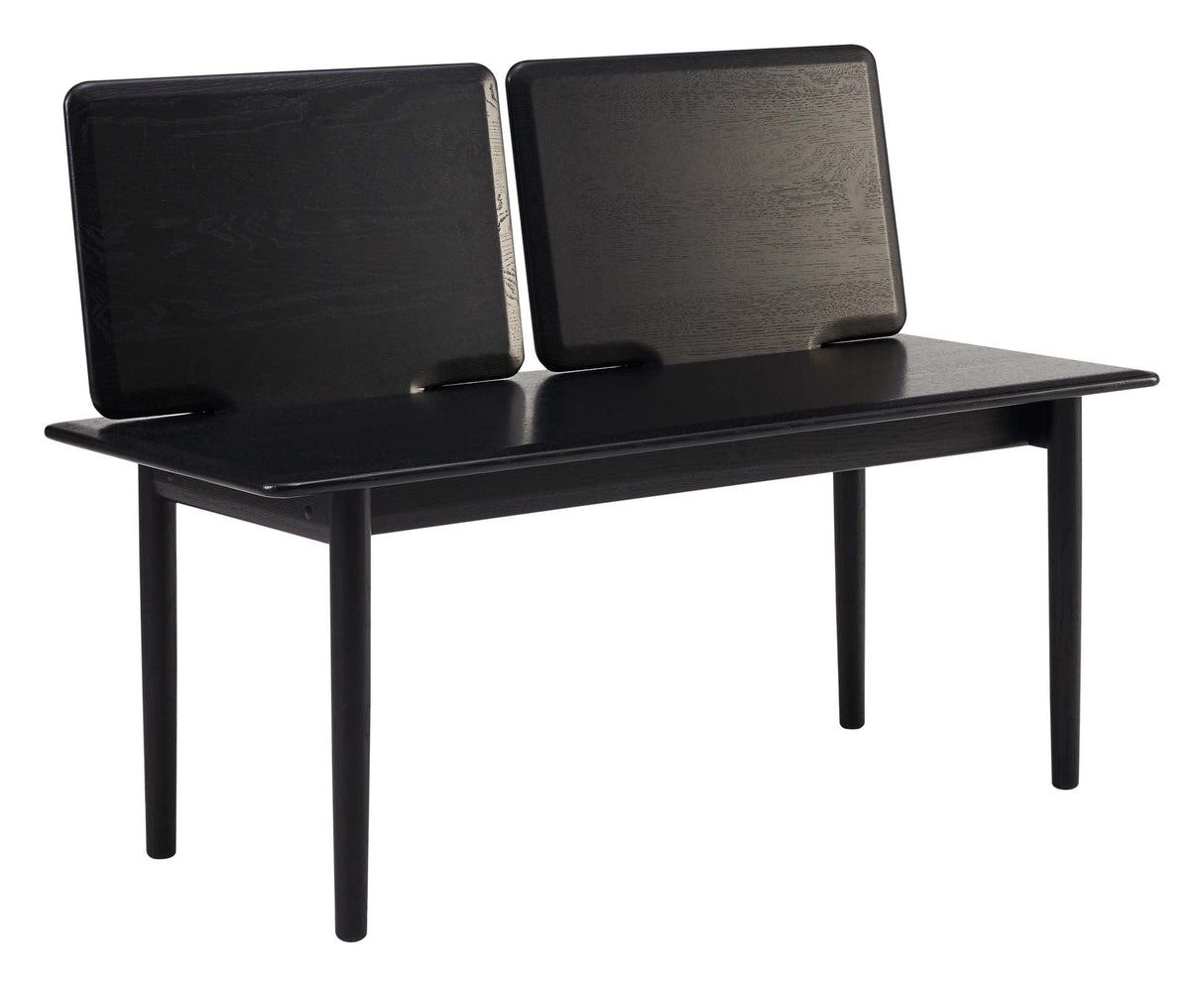 Findahl Elba Bench 115x48x46, Black lacquered oak