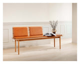 Findahl Elba Bench with 2x back and cushion, Oiled oak