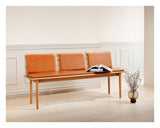 Findahl Elba Bench with 3x back and cushion, Oiled oak