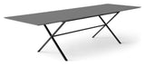 Meza Square Dining table 210x100 m. cross frame, Graphite laminate