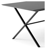 Meza Square Dining table 210x100 m. cross frame, Graphite laminate