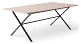 Meza Square Dining table 210x100 m. cross frame, White pigmented