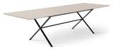 Meza Square Dining table 210x100 m. cross frame, White pigmented