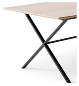 Meza Square Dining table 210x100 m. cross frame, White pigmented