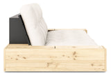 Base Sofa bed with Sideboxes, Natural/black