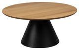 Soli, coffee table Ø85-oak