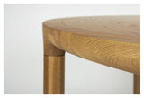 Storm Dining table Ø128 - Varnished oak veneer