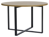 Lugo, dining table Ø120 - oak/black