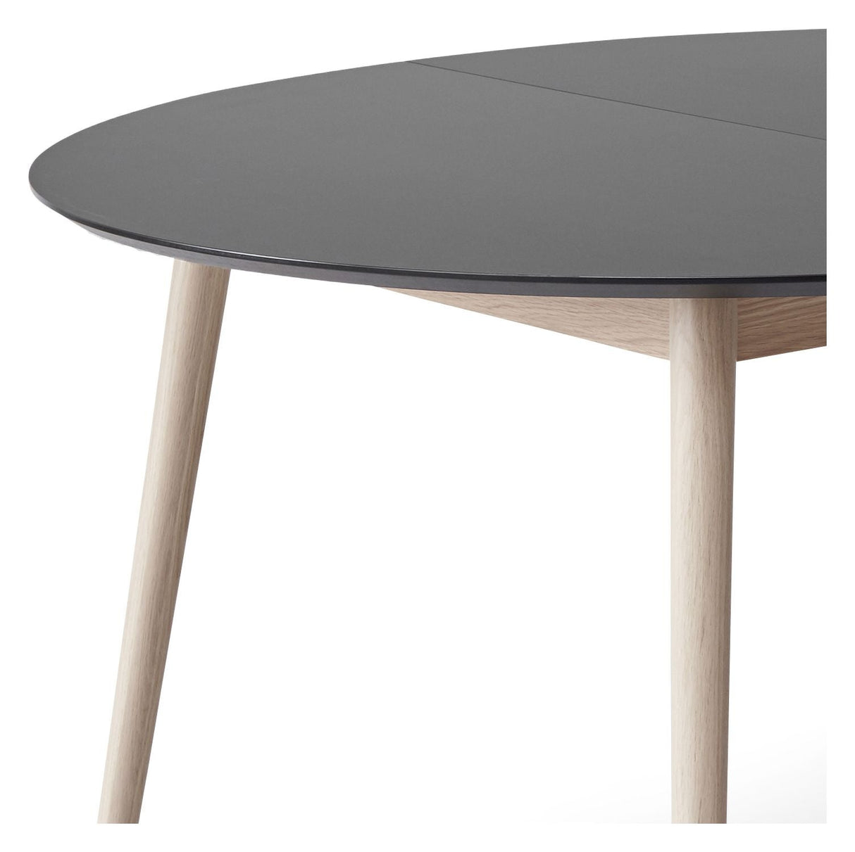 Meza Round Dining Table Ø135, Graphite/Oak legs