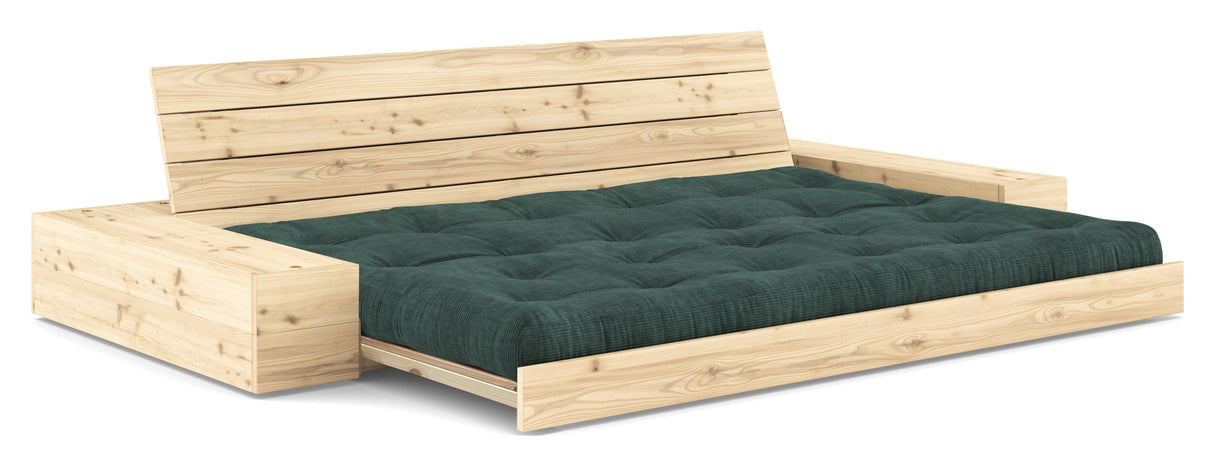 Base Sofa bed with Sideboxes, Seaweed/nature