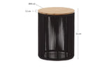 Dandara, coffee table Ø40 - black/oak