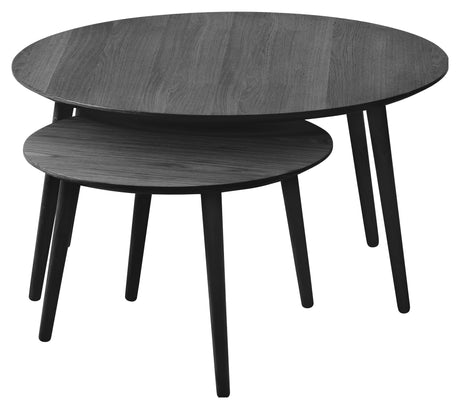 Adaa, coffee table Ø88/58 - black