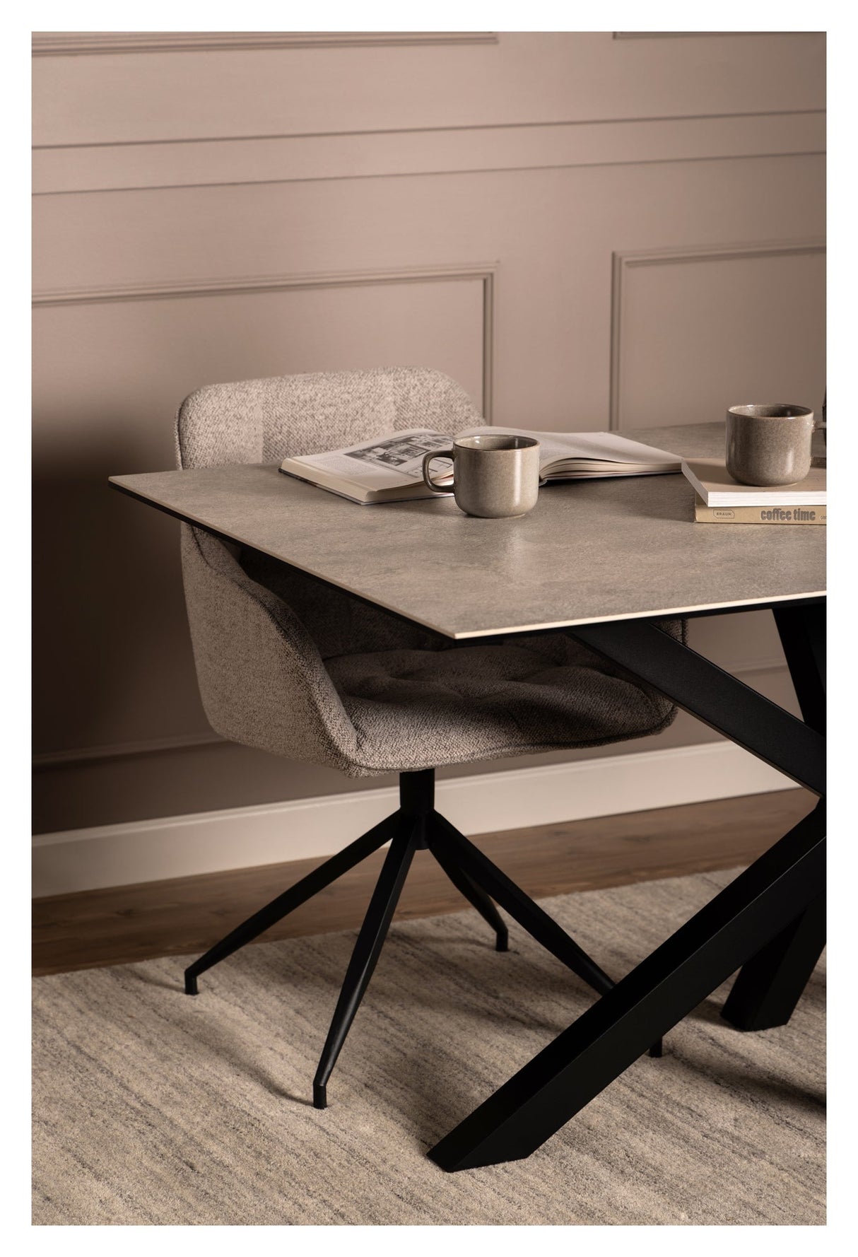 Heaven, dining table 160cm - gray