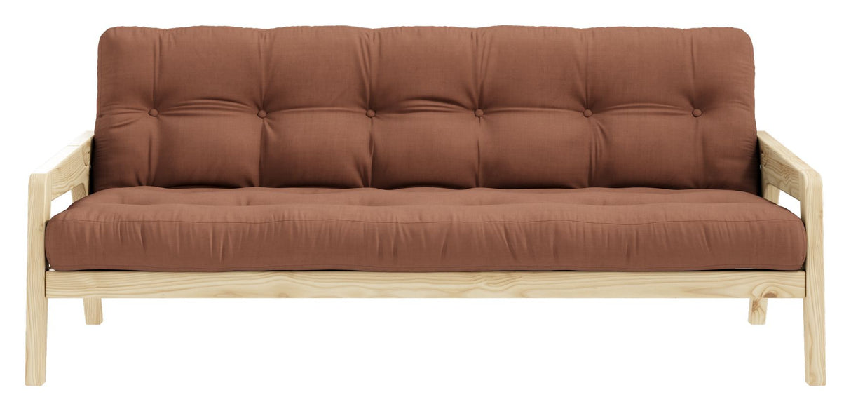 Grab Sofa bed, Pine/Clay brown