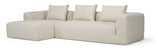 Kornum Sofa with chaise longue left, Offwhite Bouclé