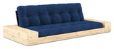 Base Sofa bed with Sideboxes, Royal Blue/black