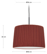 Guash Ceiling lampshade Ø40, Terracotta