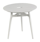 Tulip Side table for outdoor첩rs, White, 횠50