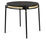 Don´t Stop The Webbing Dining Table Black/Rattan, Ø80