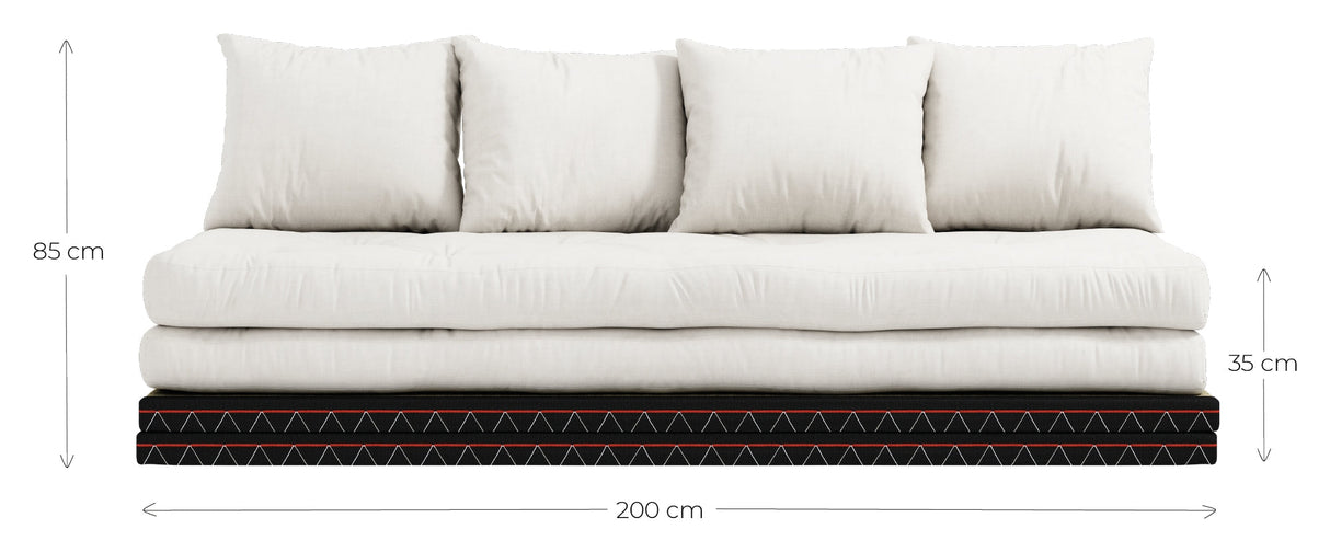 Chico Futon Sofa, Mocca w. Tatami mats