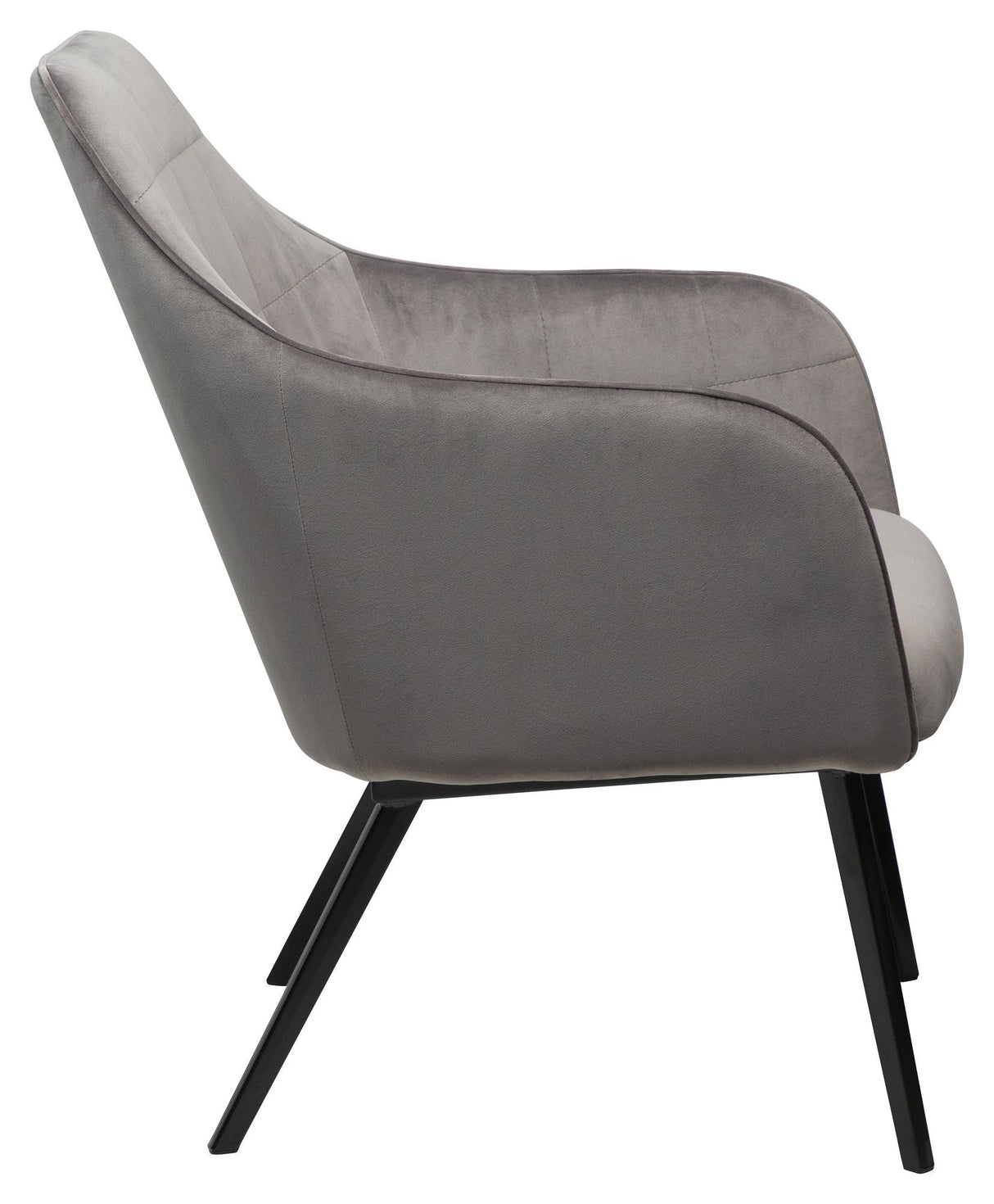 Embrace Lounge Chair, alu velour. black leg