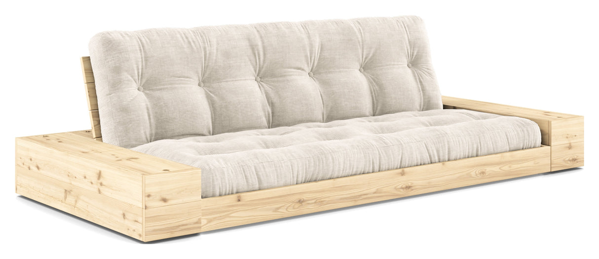 Base Sofa bed with Sideboxes, Ivory/nature