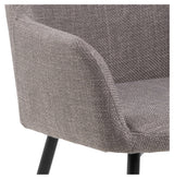 Lizzy, dining chair w/armrests - light gray/brown