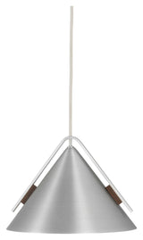 Cone Pendant luminaire S, brushed aluminum/walnut