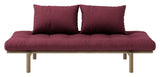 Pace Daybed Sofa bed, Brown lacquered pine, Bordeaux