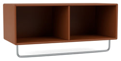 COAT shelf w. clothes rail, 146-Hazelnut