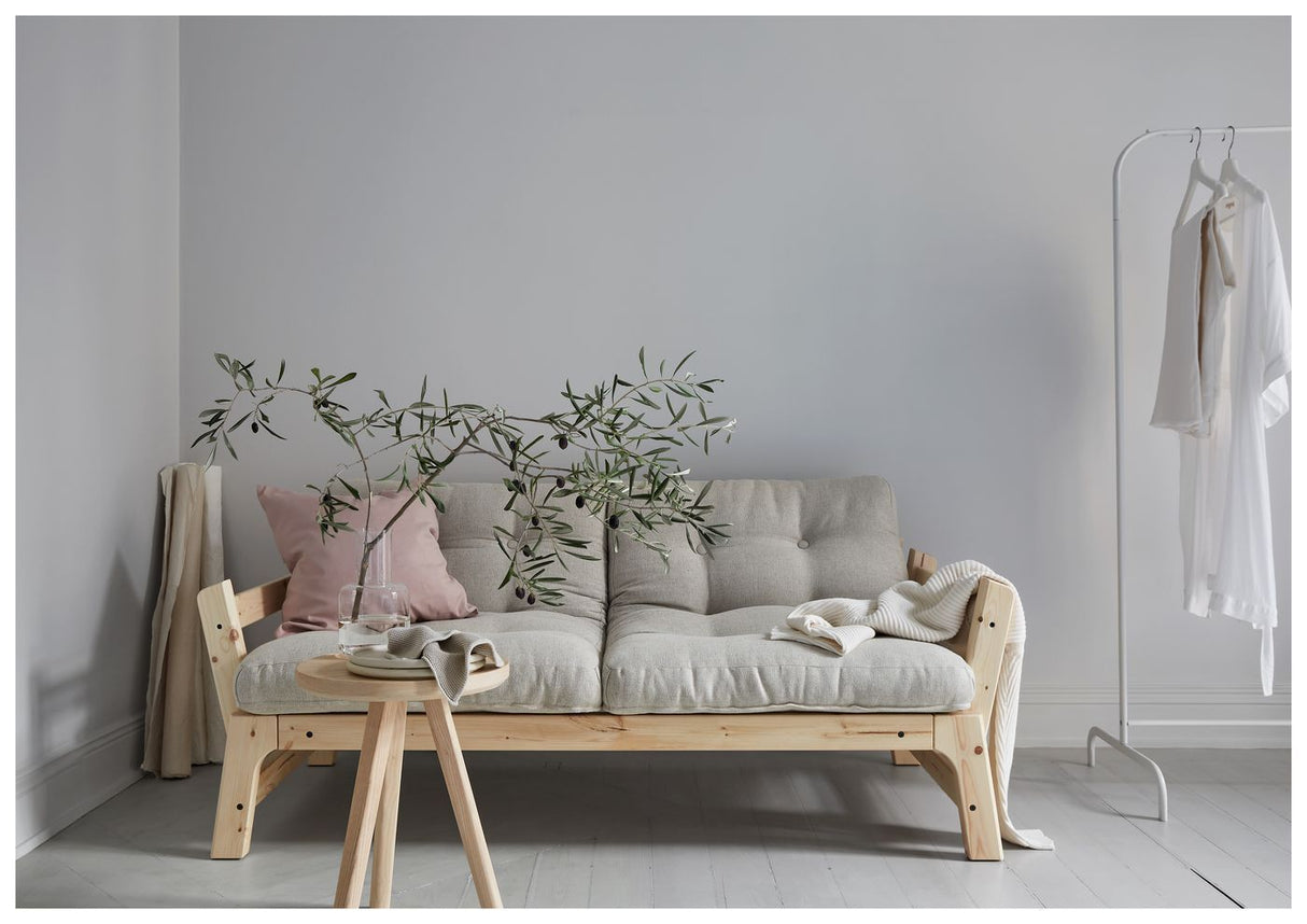 Step Sofa bed, Pine/Off-white