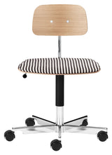 KEVI 2533 Office chair, Mads Nørgaard stripe/Polished chrome