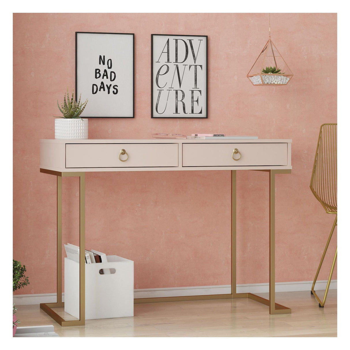 Camila Desk, Pink