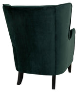 Campo Armchair, Dark Green Velvet/Black Legs