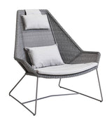 Cane-line Breeze highback chair cushion set, Light gray