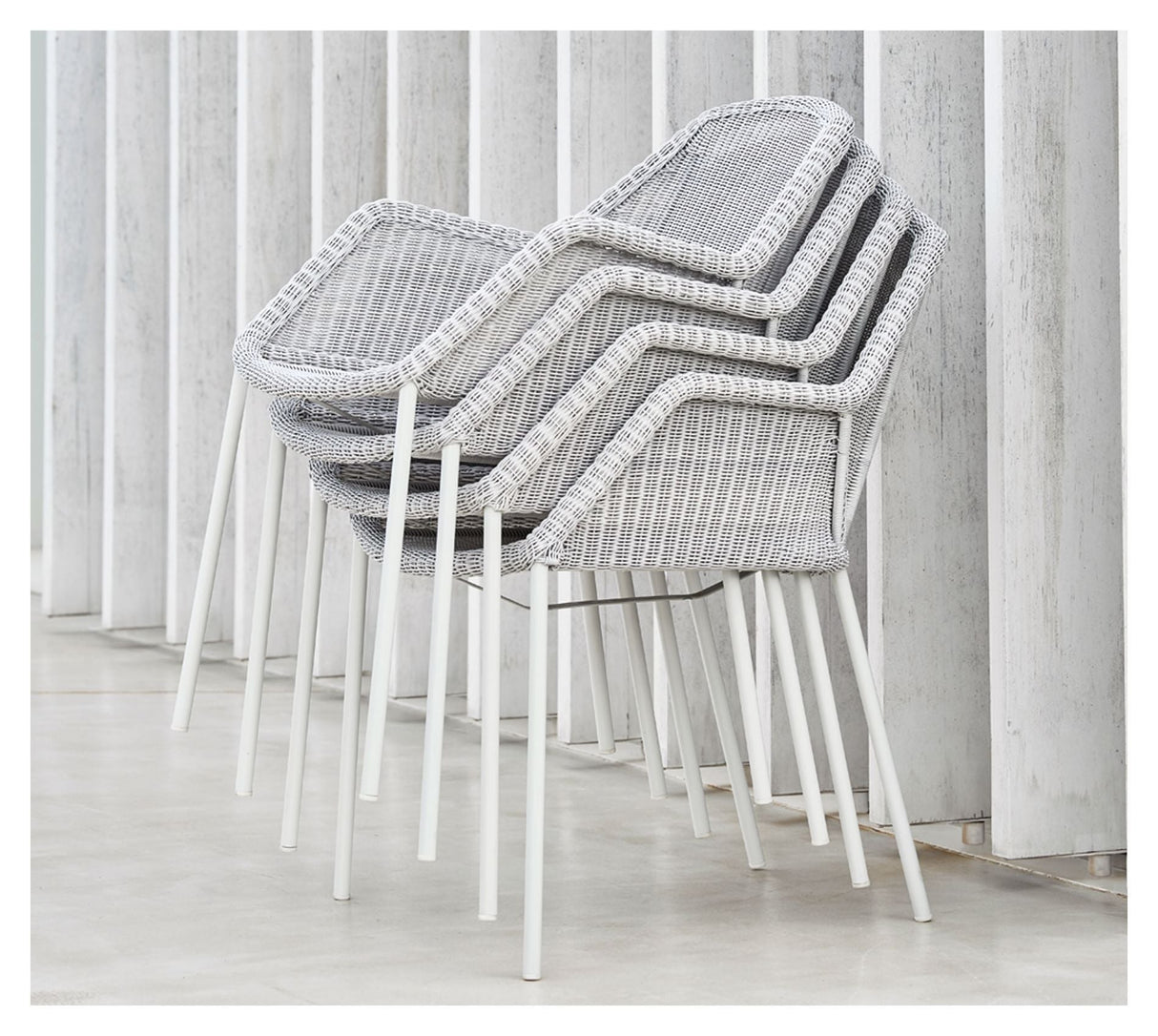 Cane-line Breeze chair stackable, Gray-white