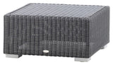 Cane-line Chester footstool/Lounge coffee table, Graphite,