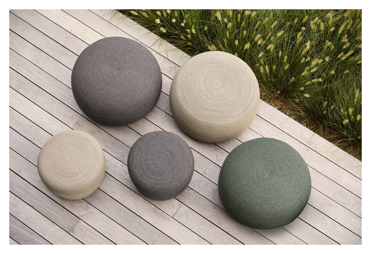 Cane-line Circle Pouf Dark Green, Cane-line Soft Rope, Ø75