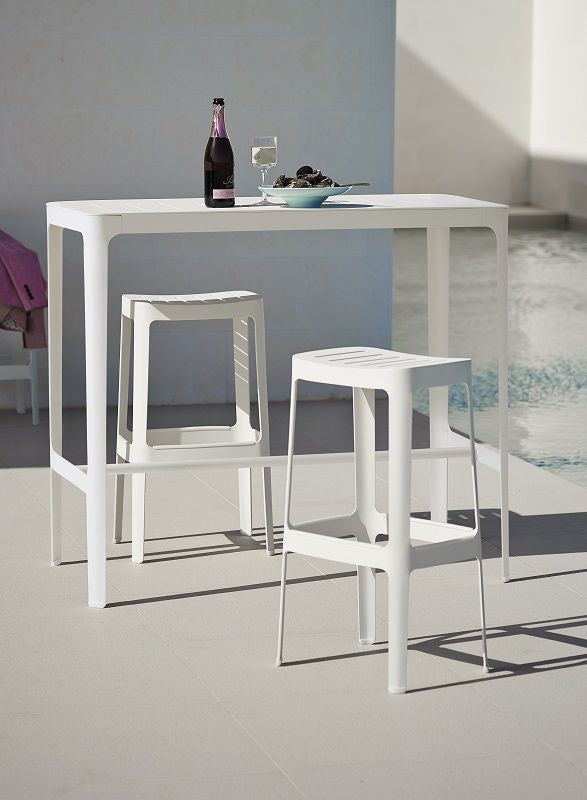 Cane-line Cut H76 Bar stool, White