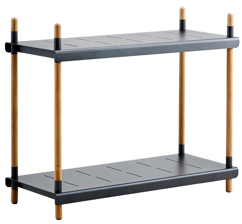 Cane-line Frame Shelving system w/2 shelves, Gray