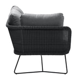 Cane-line Horizon 2-pers. Lounge sofa right module, Black, Cane-line Weave