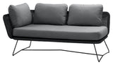 Cane-line Horizon 2-pers. Lounge sofa right module, Black, Cane-line Weave