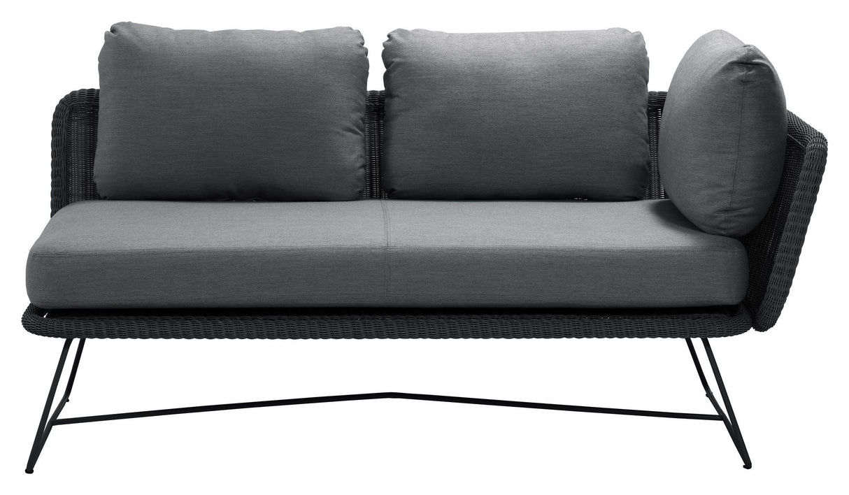 Cane-line Horizon 2-pers. Lounge sofa left module, Black, Cane-line Weave