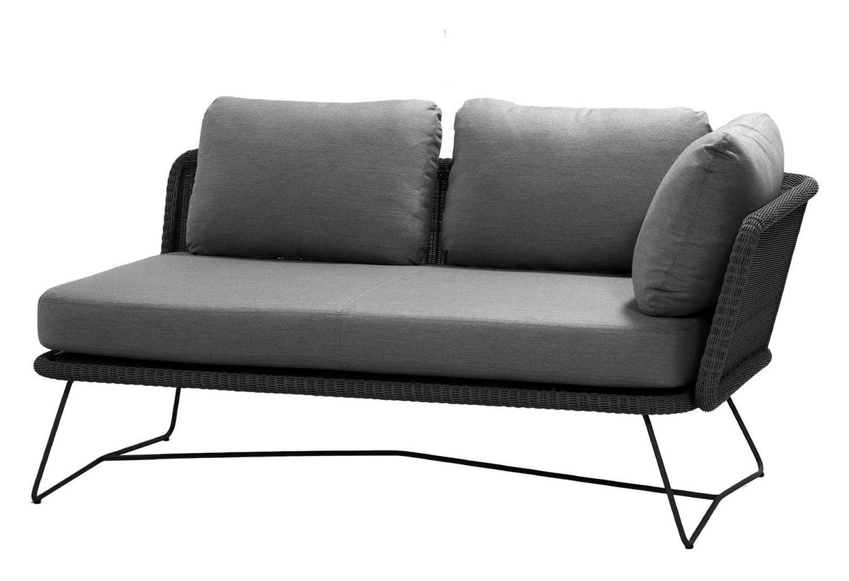 Cane-line Horizon 2-pers. Lounge sofa left module, Black, Cane-line Weave