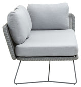 Cane-line Horizon 2-seater sofa right module, Light gray